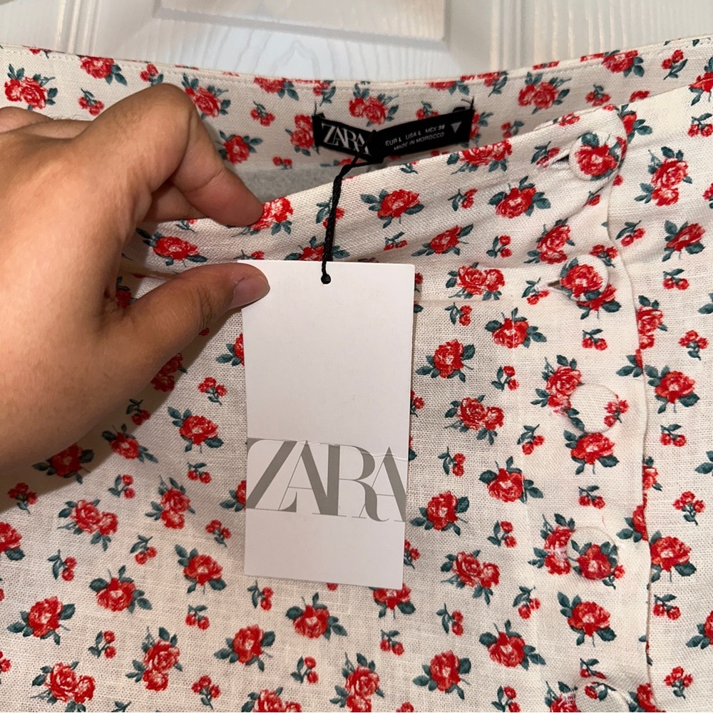 Zara Linen-Viscose Buttoned Side-Slit Skirt BLOGGER'S FAVE! - Picture 8 of 10